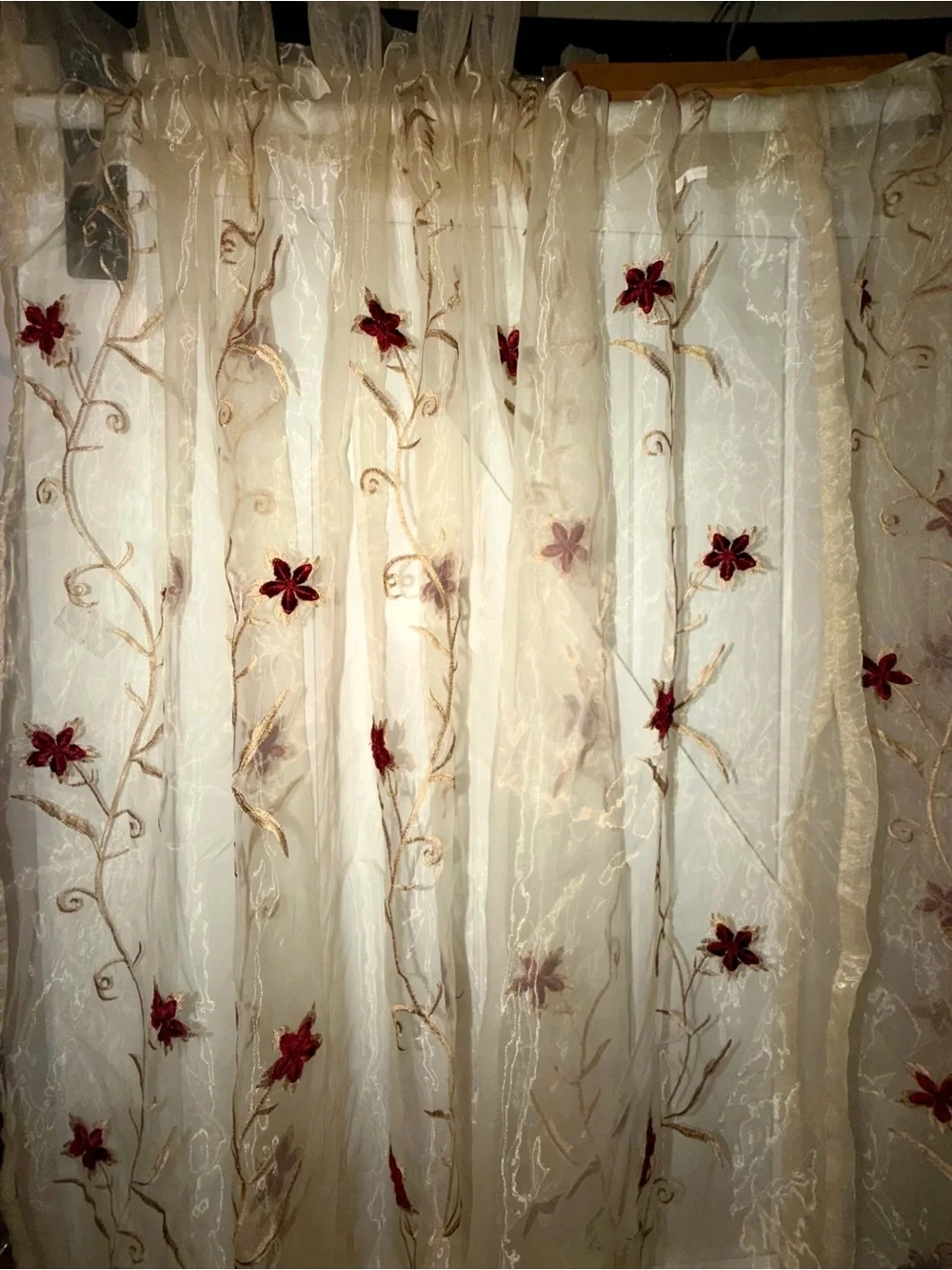 Unknown embroidered sheer